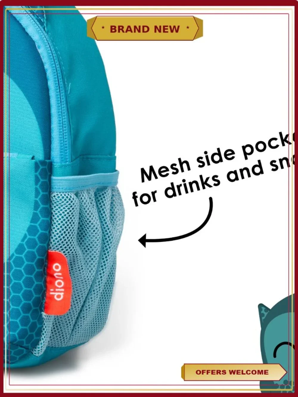 Kids Mini Backpack with Safety Leash Harness, Owl Design, Adjustable Straps,